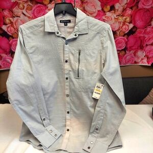 INC Grey Long Sleeve Dress Shirt Size Medium